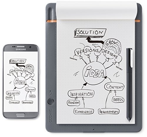 Wacom Bamboo Slate Smartpad A5 / Kleines Notepad mit Digitalisierungs-Funktion inkl. Eingabestift