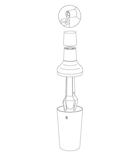 WMF Matroschka Cocktail Set 5-teilig  Bar-Set mit Shaker 700ml, Barmaß,  Cocktail Sieb, Eiszange un