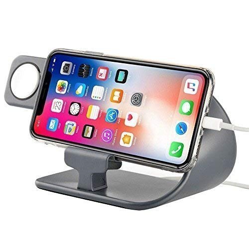 PUGO TOP Apple Watch Stand, Ladestander,iWatch Stand,Apple Watch,iPhone,iPad Dock Station(Schwarz)