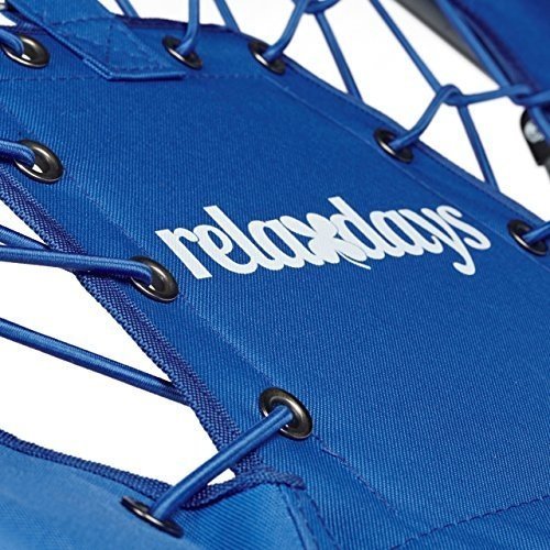 Relaxdays Bungee Stuhl WEBSTER, elastisch, Faltbar, bis 100 kg, Seitentasche, Outdoor Gartenstuhl, K