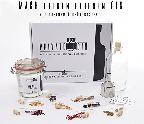 Private-Gin - Gin selbermachen - Gin Baukasten - All inclusive Set - Geschenk für Männer - Gewürz