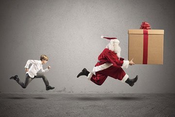 Kinder lieben den Weihnachtsmann