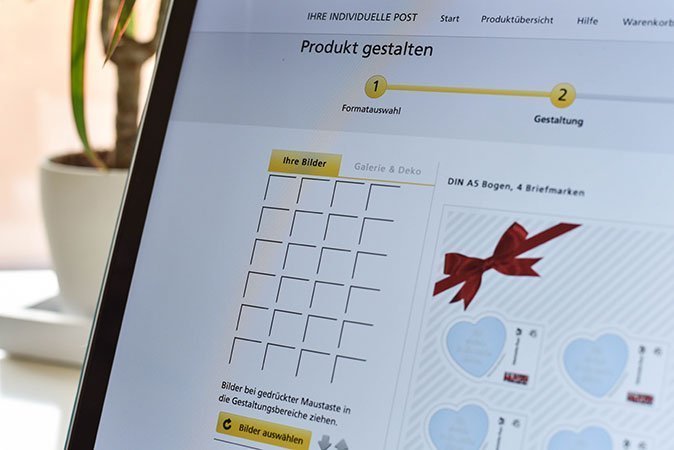 Unter „Bilder auswählen“ suchen Sie einfach nach Ihren Fotos, die Sie verwenden möchten. Sie stehen dann für die Gestaltung bereit.