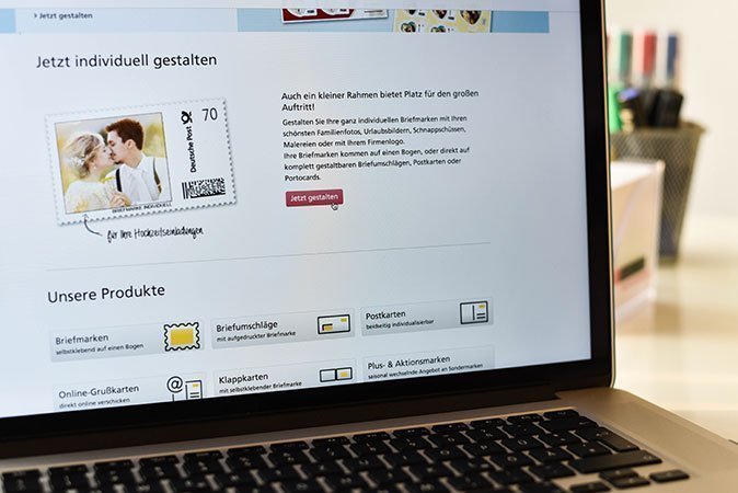 Unter dem Button „Jetzt gestalten“ könnt Ihr sofort beginnen.