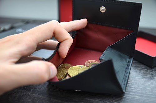 Großes Münzfach dank Wiener Schachtel