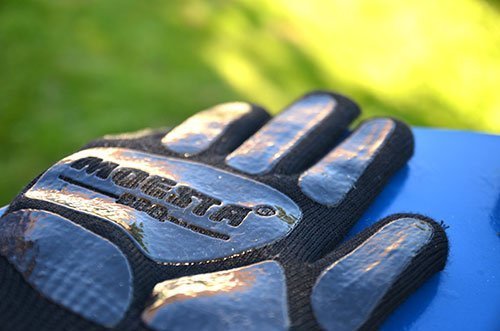 Silikon-Beschichtungen an der Handfläche sorgen für den nötigen Halt