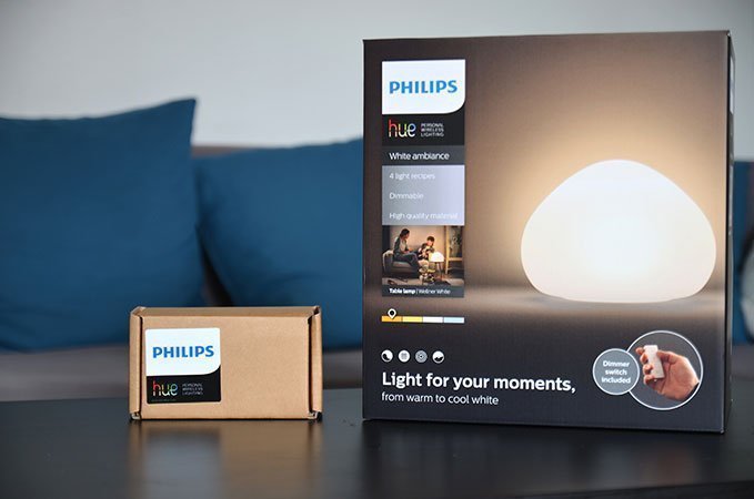 Originalverpackung der Philips Hue Wellner